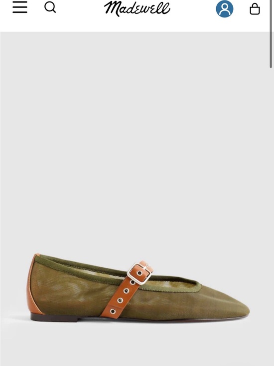 Madewell Shoes - Madewell Mary Jane Flat 8.5 with Tan Strap